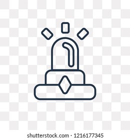 Siren vector outline icon isolated on transparent background, high quality linear Siren transparency concept can be used web and mobile