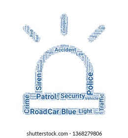 siren word cloud. tag cloud about siren