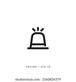 Sirene Alarm Icon. Editable Stroke