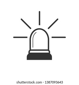 Sirene Icon. Emergency Light Element  Illustration As A Simple Vector Sign & Trendy Symbol for Design and Websites, Presentation or Mobile Application.