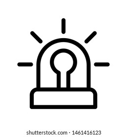 Sirin Icon , Police Ambulance Urgency Template Logo Design Emblem Isolated Illustration , Outline Solid Background White
