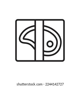Sirloin Meat Outline Icon Vector Illustration