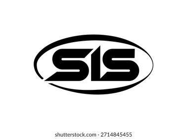 SIS Abstractas moderno diseño de logotipo de marca. Caligrafía profesional de las iniciales Vector logo Diseño.