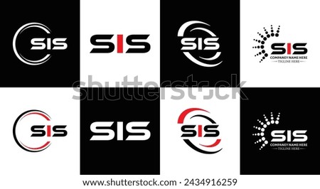 SIS logo. S I S design. White SIS letter. SIS, S I S letter logo design. Initial letter SIS linked circle uppercase monogram logo Stock photo © 