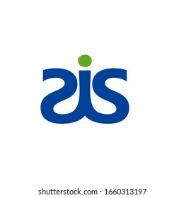 SIS logo vector modern template