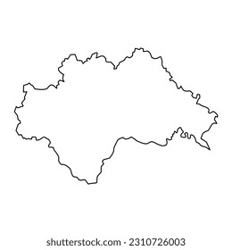 Sisak Moslavina сounty map, subdivisions of Croatia. Vector illustration.