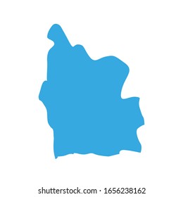 Sisaket region map in country of Thailand
