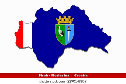 Sisak-Moslavina Flag - Counties of Croatia