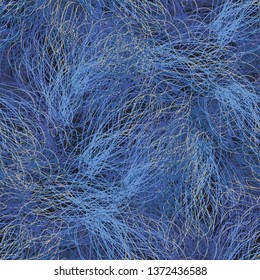 Sisal. Seamless pattern, non-woven fiber texture. Filler for boxes. EPS10