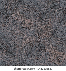 Sisal. Seamless pattern, non-woven fiber texture. Filler for boxes. EPS10