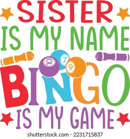 Sister Bingo game design, bingo, games, crazy bingo,