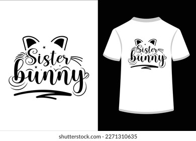 sister bunny. This is an editable vector eps file. 