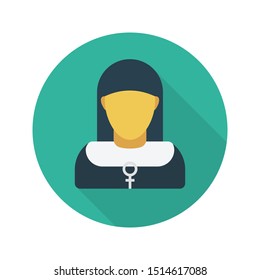 sister glyph flat vector icon