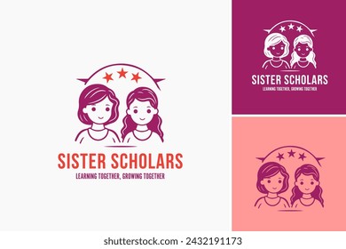 Diseño de logotipo de hermana y hermana perfecto para empresas de propiedad de hermanos, marcas orientadas a la familia o productos para niños. Llamativo y relacionado