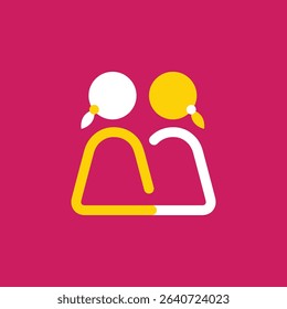 Sister Solidarity Logo Concept Illustration