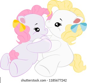 Sisters are hugging each other