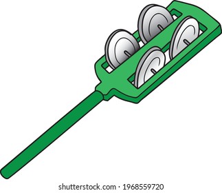 sistrum vector illustration isolated on white background.