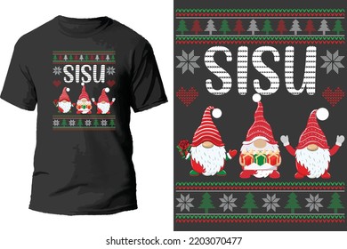 sisu chirstmas t shirt design.