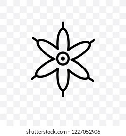 Sisyrinchium vector linear icon isolated on transparent background, Sisyrinchium transparency concept can be used for web and mobile