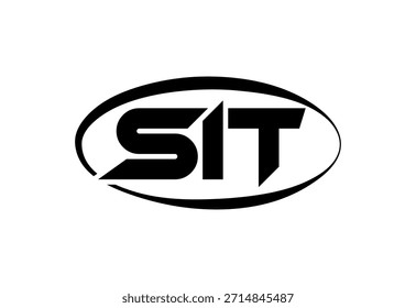 SIT Abstract Modern Lettermark Logo Design (em inglês). Caligrafia profissional iniciais vetorial Design.