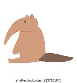 Sit anteater icon cartoon vector. Ant eater. Cute forest