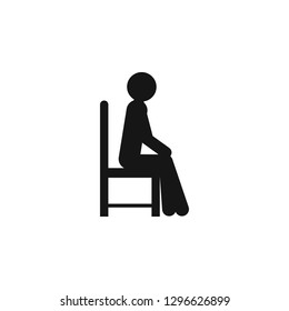 sit down icon vector on white background, sit down trendy filled icons from People collection.