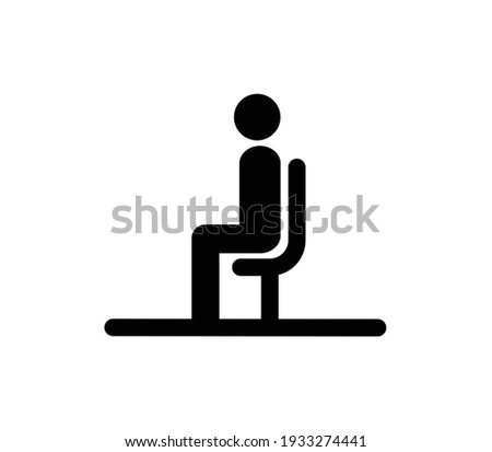 sit down icon vector on white background, sit down trendy filled icons from People collection.