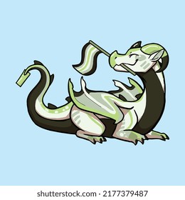 Sit Dragon Tshirt Vector Design