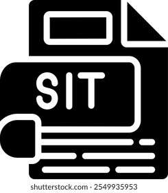 SIT Glyph Icon Vector Design