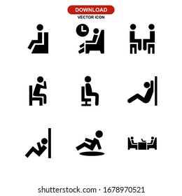 sit icon or logo isolated sign symbol vector illustration - Collection of high quality black style vector icons
