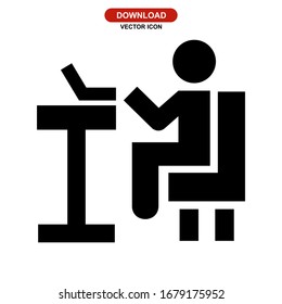 sit icon or logo isolated sign symbol vector illustration - high quality black style vector icons
