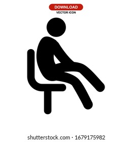 sit icon or logo isolated sign symbol vector illustration - high quality black style vector icons
