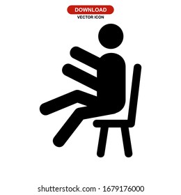 sit icon or logo isolated sign symbol vector illustration - high quality black style vector icons
