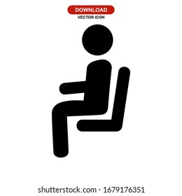 sit icon or logo isolated sign symbol vector illustration - high quality black style vector icons
