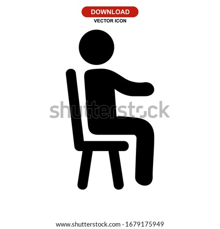 sit icon or logo isolated sign symbol vector illustration - high quality black style vector icons
