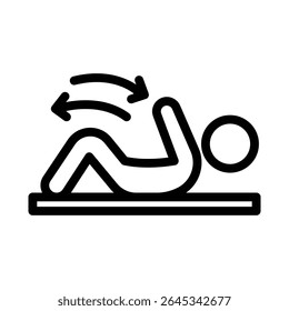 Aufsitzen Linie Symbol Vektorgrafik. Einfache Elementgrafik, Vektorgrafik, geeignet für App, Websites und Präsentationen einzeln auf weißem Hintergrund