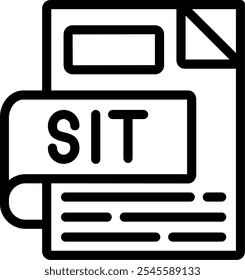 SIT Line Icon Vector Design