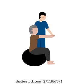 Ilustración de la terapia de Asistencia Sit to Stand