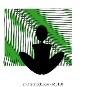 Sit and think, meditation, woman