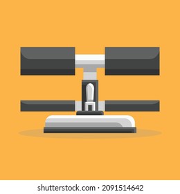sit ups assistance gym fitness equipment flat icon illustration vector file