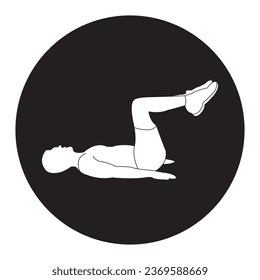 Sit ups icon vector illustration symbol design