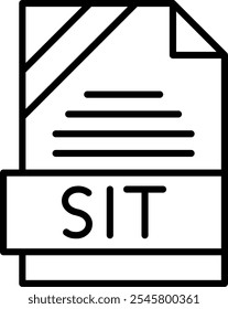 SIT Vector Vector Icon Design Symbol