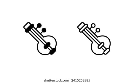 Sitar icon design with white background stock illustration