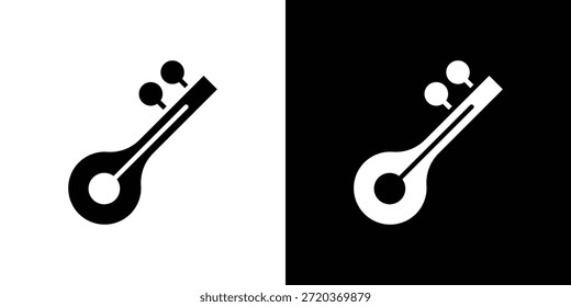 Ícone de guitarra, ícone de estilo de glifo para site ou aplicativo móvel