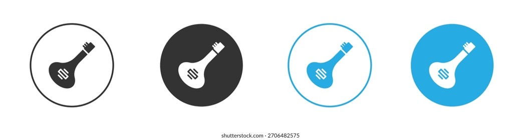 Sitar icon. Graphic icon design template