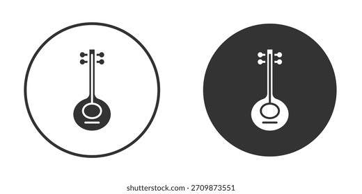 Ícone de guitarra assina o pacote. Símbolos vetoriais para designs de gráficos