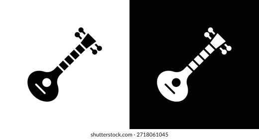 Icono de Sitar. Pictograma simple de alta calidad. Estilo sólido moderno