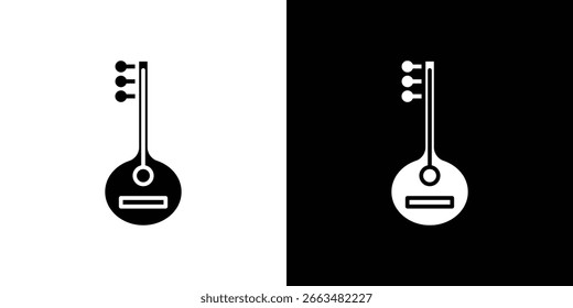 Sitar icono símbolo signo, Vector, eps 10