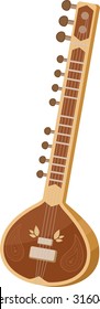 Sitar Indian Musical Instrument