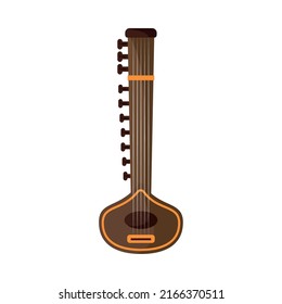 Sitar Instrument Music Icon Isolated